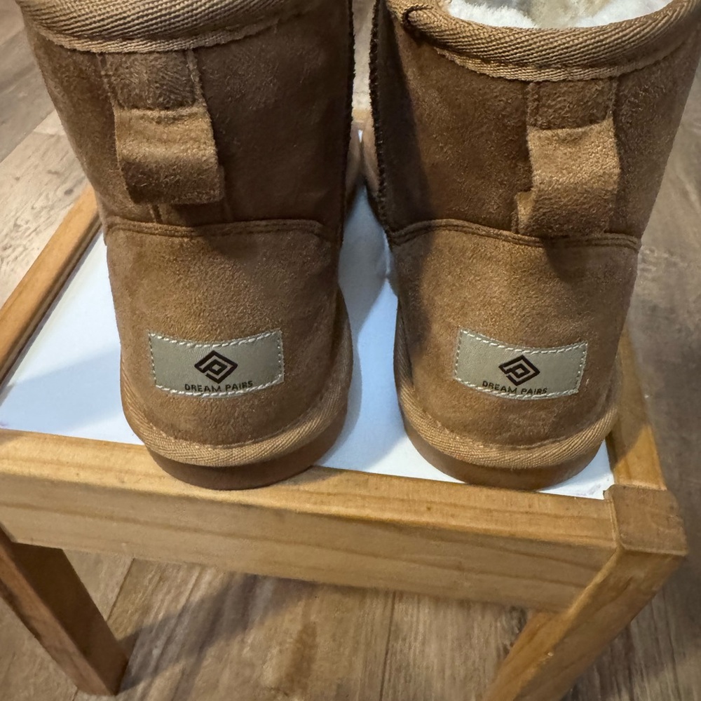 Dream Pairs Brown Sheepskin Ankle Boots